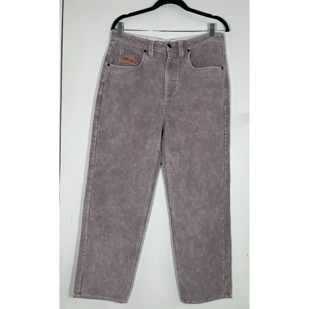 Empyre Corduroy Pants Womens Size 30 Lavender Purple Straight Wide Leg 27"
